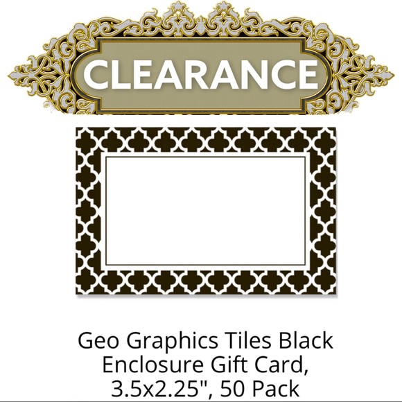 Other - 50 Black Geo Graphics Enclosure Cards CLEARANCE